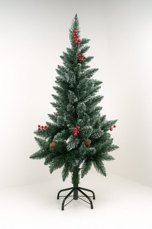 Елка Украинская с шишками и красными ягодами